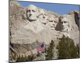 Mount Rushmore Carved into Black Hills, Mount Rushmore National Monument, South Dakota, Usa-Paul Souders-Mounted Photographic Print