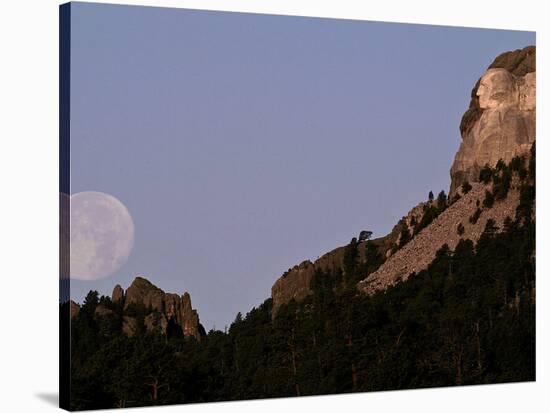 Mount Rushmore Cleaning-Charlie Riedel-Stretched Canvas