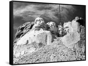 Mount Rushmore Construction-null-Framed Stretched Canvas