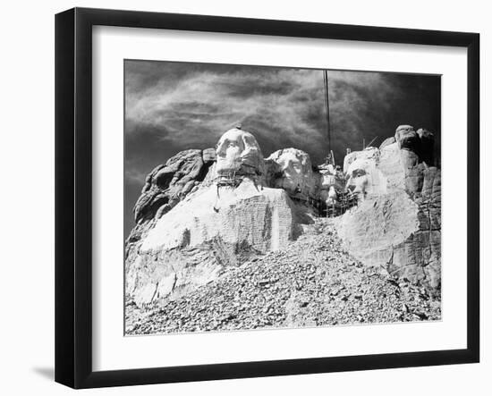 Mount Rushmore Construction-null-Framed Premium Photographic Print