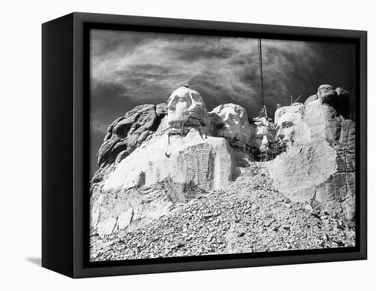 Mount Rushmore Construction-null-Framed Stretched Canvas