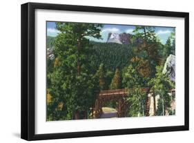 Mount Rushmore Nat'l Park, South Dakota - Panoramic View of the Park, Memorial in Distance, c.1935-Lantern Press-Framed Art Print