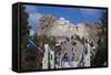 Mount Rushmore National Memorial, Avenue of Flags, South Dakota, USA-Walter Bibikow-Framed Stretched Canvas