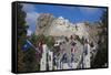 Mount Rushmore National Memorial, Avenue of Flags, South Dakota, USA-Walter Bibikow-Framed Stretched Canvas