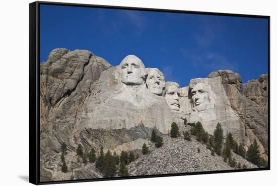 Mount Rushmore National Memorial, Keystone, South Dakota, USA-Walter Bibikow-Framed Stretched Canvas