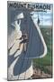 Mount Rushmore National Memorial, South Dakota - Carvers View-Lantern Press-Mounted Art Print