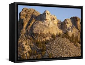 Mount Rushmore National Monument at Sunrise, South Dakota, Usa-Paul Souders-Framed Stretched Canvas