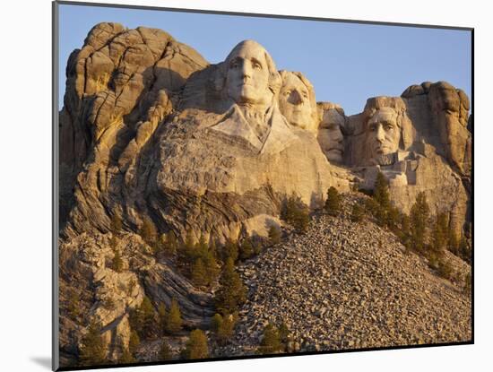 Mount Rushmore National Monument at Sunrise, South Dakota, Usa-Paul Souders-Mounted Photographic Print