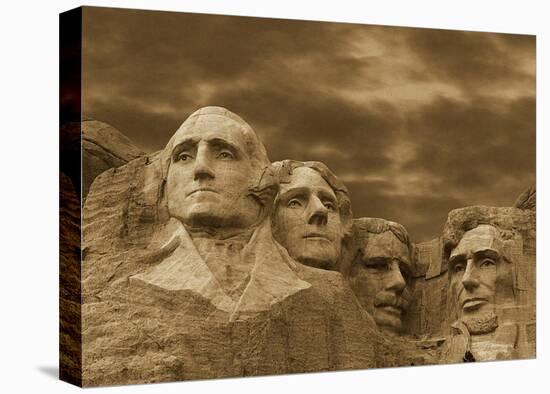 Mount Rushmore National Monument, South Dakota - Sepia-Tim Fitzharris-Stretched Canvas