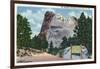 Mount Rushmore National Park, South Dakota - View of the Mt. Rushmore Memorial, c.1935-Lantern Press-Framed Art Print