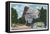 Mount Rushmore National Park, South Dakota - View of the Mt. Rushmore Memorial, c.1935-Lantern Press-Framed Stretched Canvas