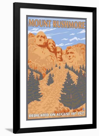 Mount Rushmore National Park, South Dakota-Lantern Press-Framed Art Print