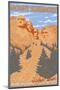 Mount Rushmore National Park, South Dakota-Lantern Press-Mounted Art Print