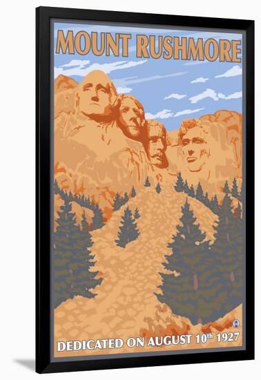 Mount Rushmore National Park, South Dakota-Lantern Press-Framed Art Print