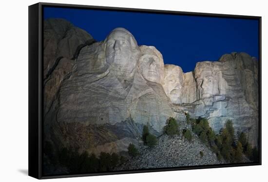 Mount Rushmore Nightfall-Steve Gadomski-Framed Stretched Canvas