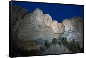 Mount Rushmore Nightfall-Steve Gadomski-Framed Stretched Canvas