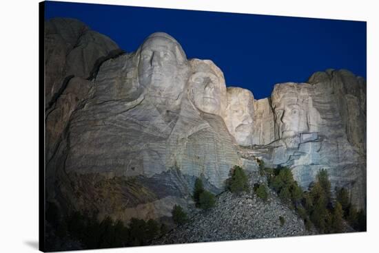 Mount Rushmore Nightfall-Steve Gadomski-Stretched Canvas