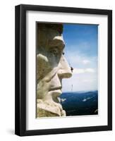 Mount Rushmore Repairman Working on Lincoln's Nose-Bettmann-Framed Photographic Print