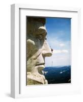 Mount Rushmore Repairman Working on Lincoln's Nose-Bettmann-Framed Photographic Print