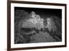 Mount Rushmore South Dakota Dawn BW-Steve Gadomski-Framed Photographic Print