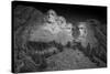 Mount Rushmore South Dakota Dawn BW-Steve Gadomski-Stretched Canvas