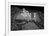 Mount Rushmore South Dakota Dawn BW-Steve Gadomski-Framed Photographic Print