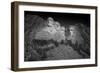 Mount Rushmore South Dakota Dawn BW-Steve Gadomski-Framed Photographic Print