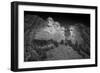 Mount Rushmore South Dakota Dawn BW-Steve Gadomski-Framed Photographic Print