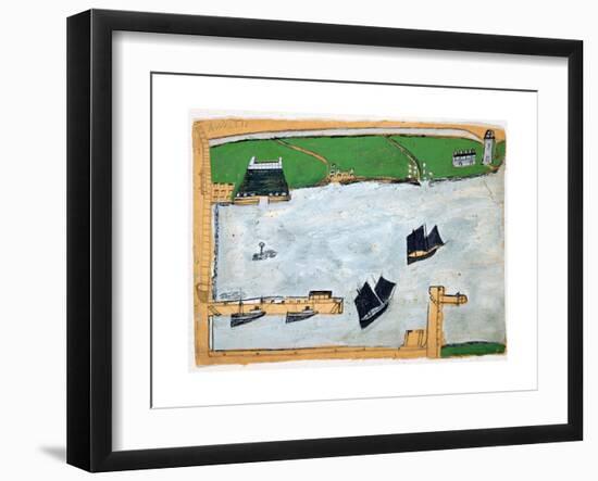 Mount's Bay with St. Michael's Mount-Alfred Wallis-Framed Giclee Print