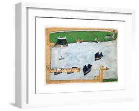 Mount's Bay with St. Michael's Mount-Alfred Wallis-Framed Giclee Print