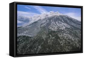 Mount Saint Helens Erupting-Brad Zuckoff-Framed Stretched Canvas