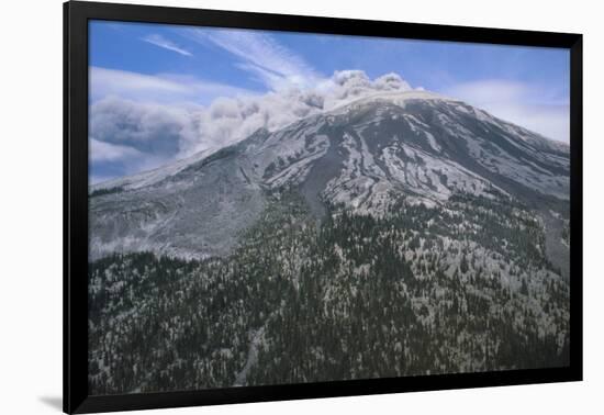 Mount Saint Helens Erupting-Brad Zuckoff-Framed Photographic Print