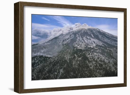 Mount Saint Helens Erupting-Brad Zuckoff-Framed Photographic Print