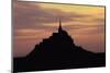 Mount Saint Michel at Sunset, Brittany, France-ruivalesousa-Mounted Photographic Print