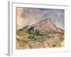 Mount Sainte-Victoire, 1897-1898-Paul Cézanne-Framed Giclee Print