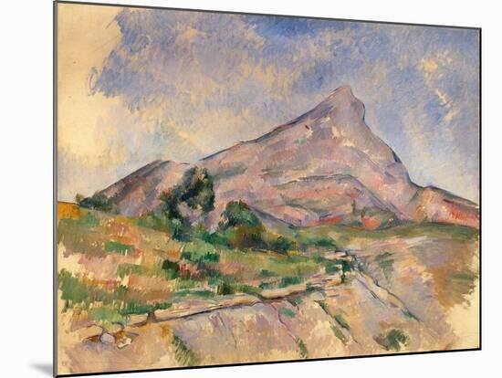 Mount Sainte-Victoire, 1897-1898-Paul Cézanne-Mounted Giclee Print