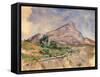 Mount Sainte-Victoire, 1897-1898-Paul Cézanne-Framed Stretched Canvas