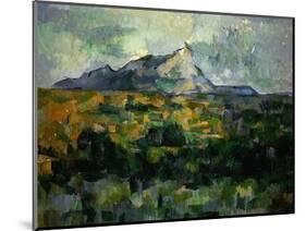 Mount Sainte-Victoire, 1906-Paul Cézanne-Mounted Giclee Print