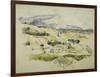 Mount Sainte Victoire looking towards Lauves-Paul Cézanne-Framed Giclee Print