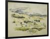 Mount Sainte Victoire looking towards Lauves-Paul Cézanne-Framed Giclee Print