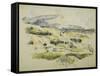 Mount Sainte Victoire looking towards Lauves-Paul Cézanne-Framed Stretched Canvas