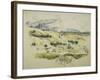 Mount Sainte Victoire looking towards Lauves-Paul Cézanne-Framed Giclee Print