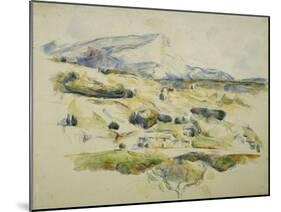 Mount Sainte Victoire looking towards Lauves-Paul Cézanne-Mounted Giclee Print