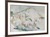 Mount Sainte-Victoire-Paul Cézanne-Framed Giclee Print