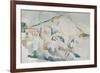 Mount Sainte-Victoire-Paul Cézanne-Framed Giclee Print