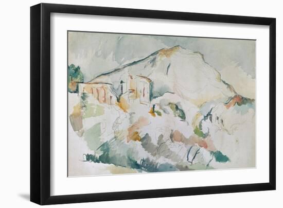 Mount Sainte-Victoire-Paul Cézanne-Framed Giclee Print