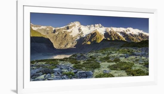 Mount Sefton, Hooker River, Mount Cook National Park, Canterbury, South Island, New Zealand-Rainer Mirau-Framed Photographic Print