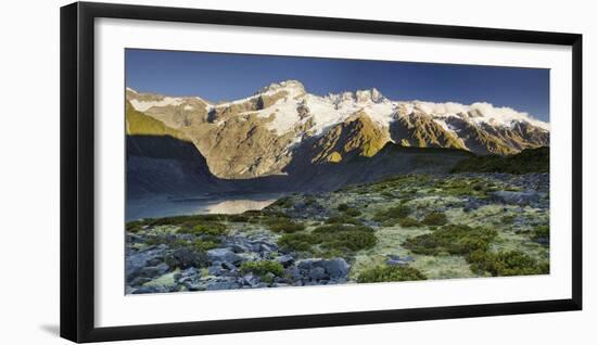 Mount Sefton, Hooker River, Mount Cook National Park, Canterbury, South Island, New Zealand-Rainer Mirau-Framed Photographic Print