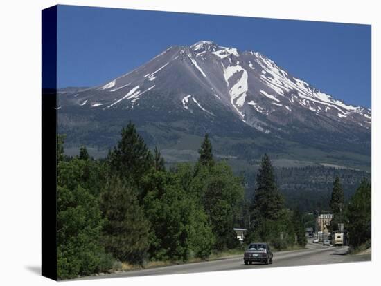 Mount Shasta, a Dormant Volcano with Glaciers, 14161 Ft High, California-Tony Waltham-Stretched Canvas