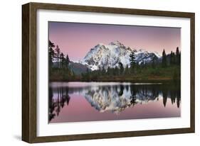 Mount Shukan Reflection II-Alan Majchrowicz-Framed Art Print